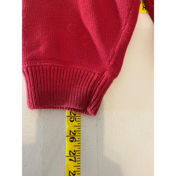 Eddie Bauer Mens Red Cotton Quarter-Zip Pullover Sweater XL - Picture 10 of 10